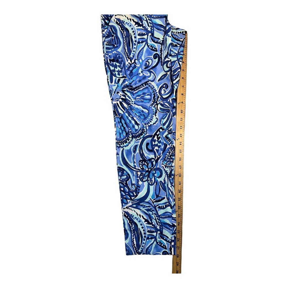 Lilly Pulitizer Zanzibar Blue Kelly High Rise Ankle Pant, Size 10‎ - Picture 10 of 10